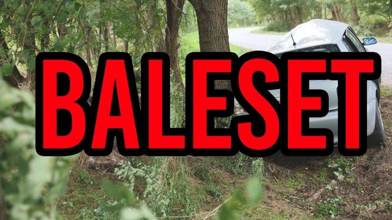 Tuzséron egy autó fának ütközött – a mentőszolgálat már a helyszínen van.